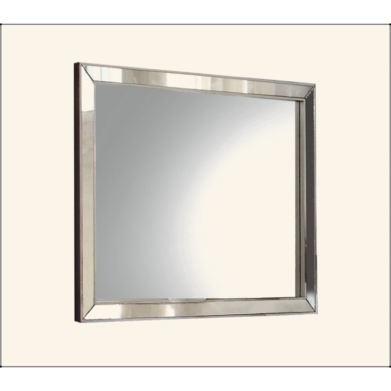 Miroir à finition platine