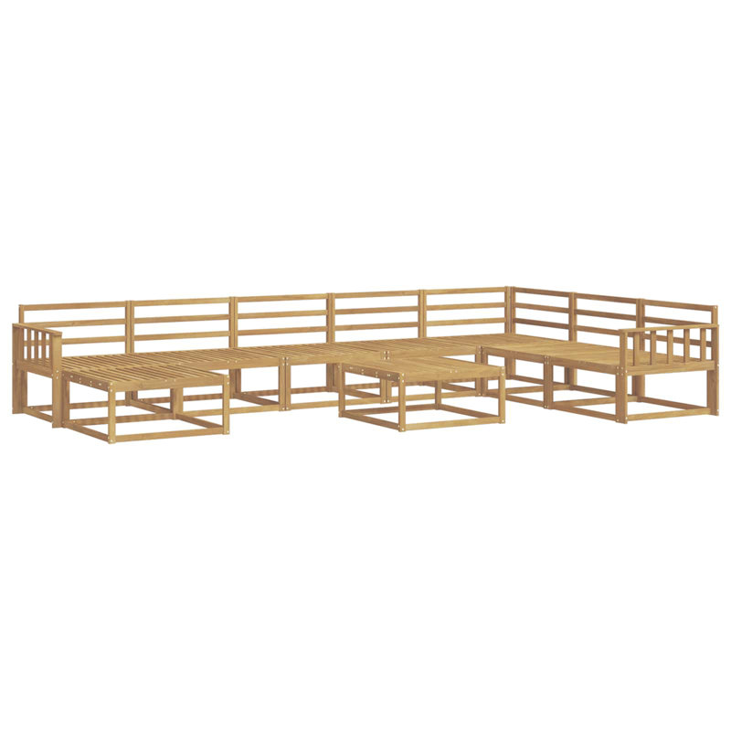  Outdoor Sofa Set 9 pcs Solid Acacia Wood Patio Furniture Garden Lounge