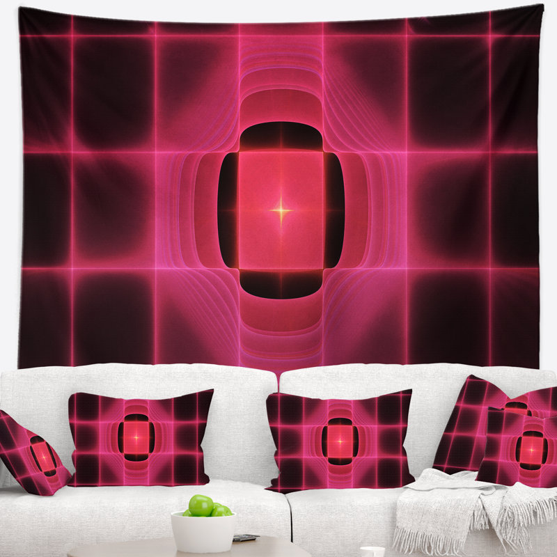 Tapisserie pare-soleil à infrarouges abstract rose, H 32 po x l 39 po