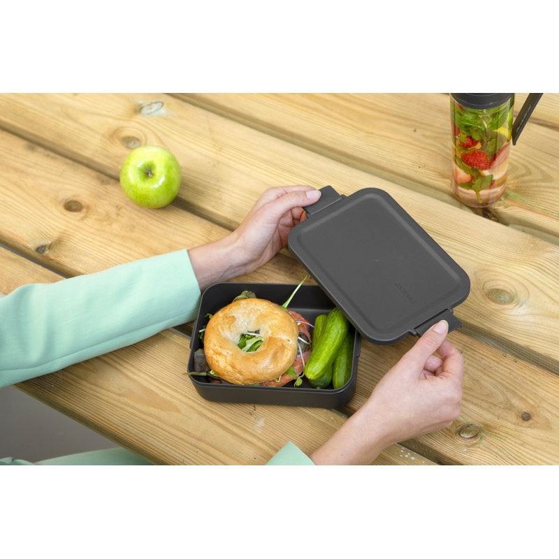 Brabantia Make & Take Lunch Box, Medium, Dark Gray
