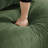 Chenille 3-Seater Sofa with Movable Ottoman (Green)