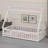 Whimsical Tent-Shaped Bed With Integrated Guardrails, Support Slats, And Doorway Design-1402230519-1402230516
