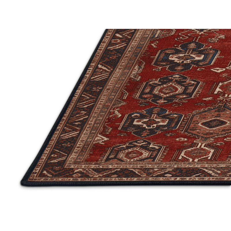 Tapis brun lavable à la machine, Rond 3 pi