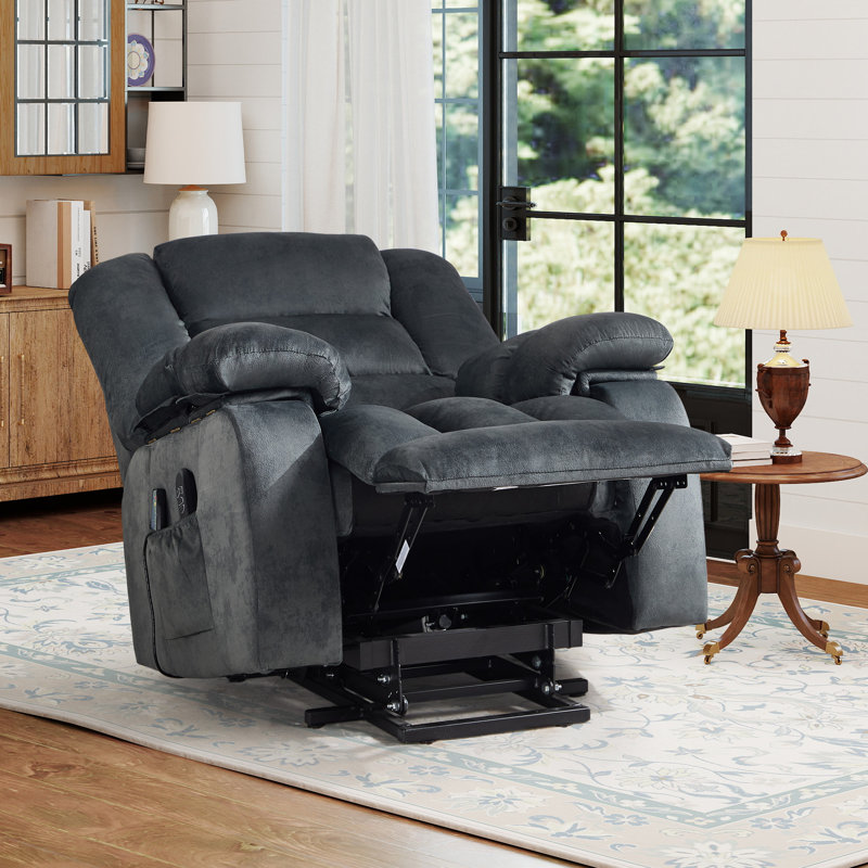 37.8" Wide Comfort Ergonomic Power Lift Recliner Chair with Heated Massage & Adjustable Headrest & Arm Storage