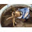 Porcelain Blue And White Crab Figurine With Bronze Ormolu In Blue And White Collection