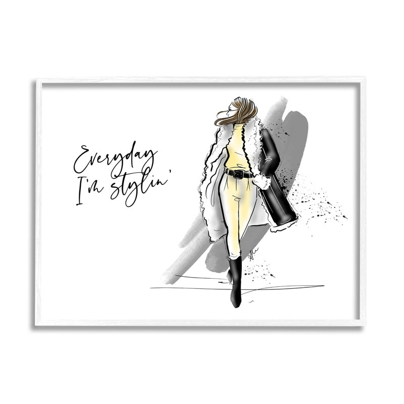 «Every Day I'm Stylin 'Fashion», estampe numérique par Alison Petrie, H 11 po x l 14 po x P 1,5 po