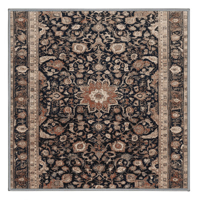 Machine Washable Persian Grey Area Rug