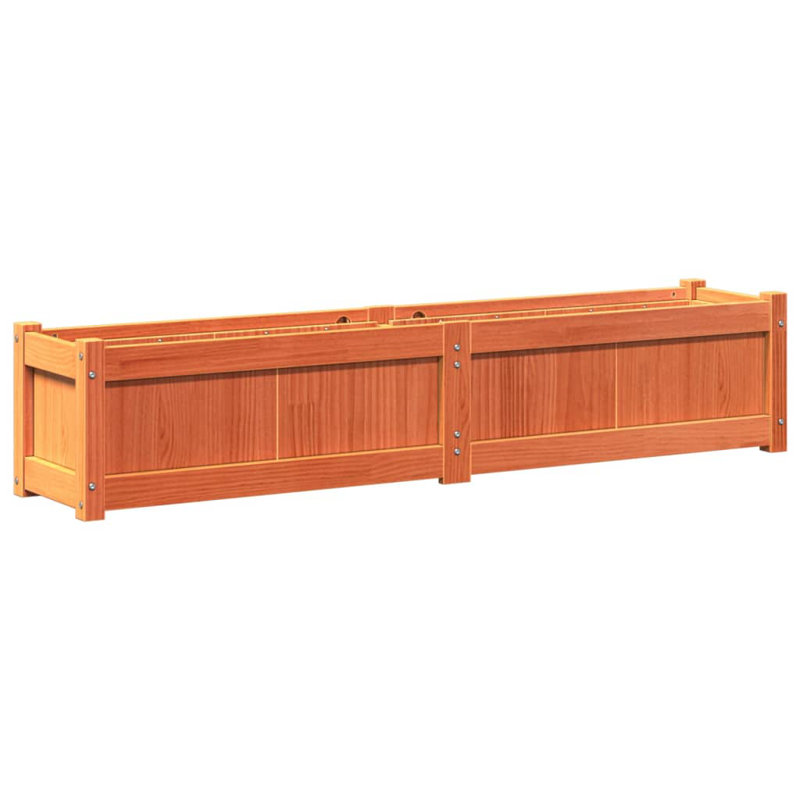Bringier Garden Planter, 31cm H x 150cm W x 31cm D, Brown Pine, 1