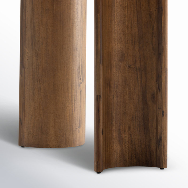Paden 51'' W Solid Wood Console Table, Aged Black