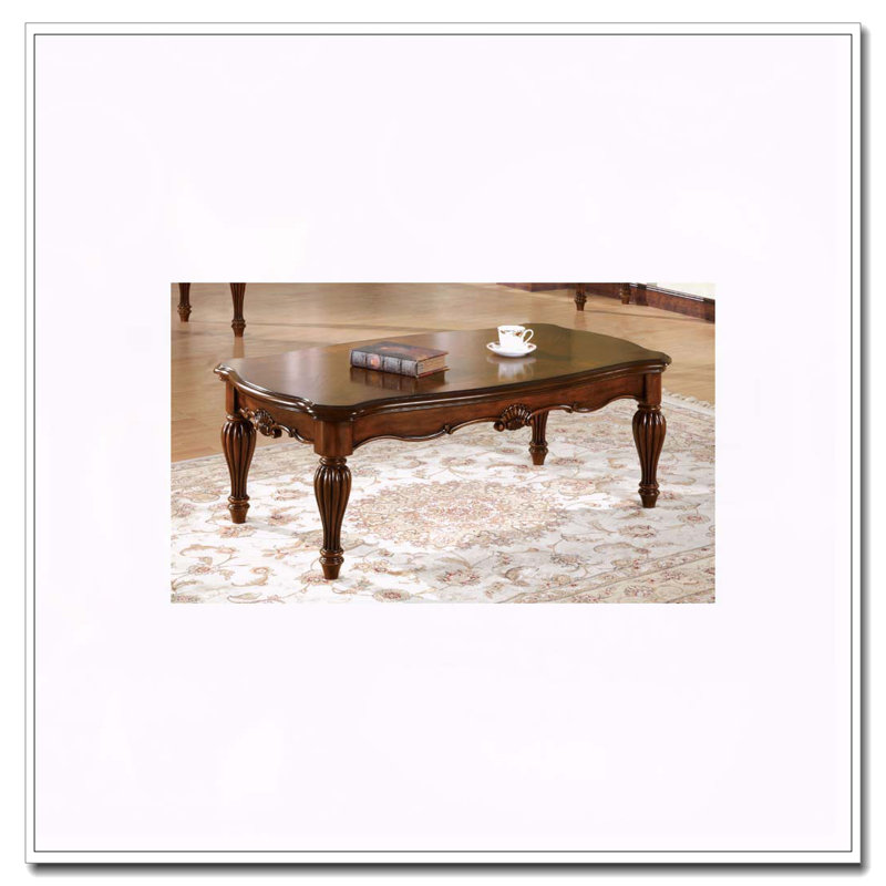 Cherry Rectangle Coffee Table With Turned Legs