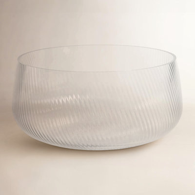 Jinane Rippled Glass Serving Bowl