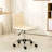 Beige Chromel Adjustable Air Lift Office Chair-1891098905