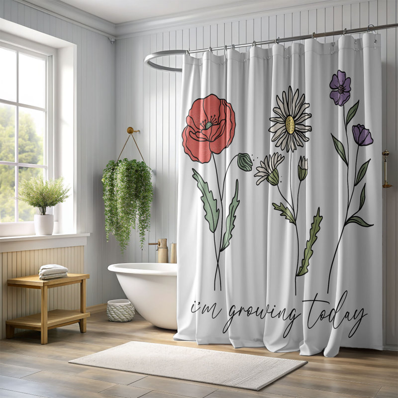 Proud Colors - Rideau de douche standard 1 pièce, H 74 po x l 40 po
