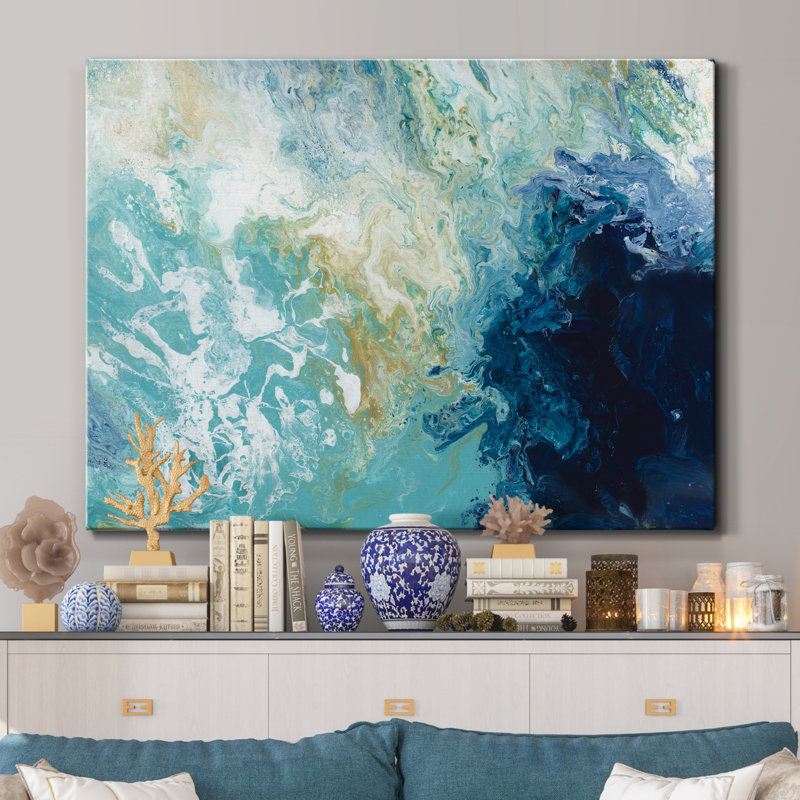 " Ocean Flow ", 27" H x 18" W x 1" D