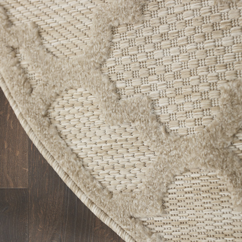 Monita Geometric Indoor / Outdoor Rug, Round 8'
