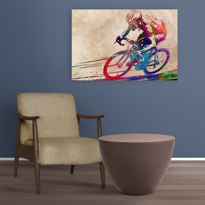 «Colorful Cycling Action», art coloré abstrait coloré