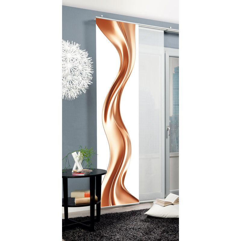 Room Darkening Sliding Panel Single Panel, Antique pink and pink