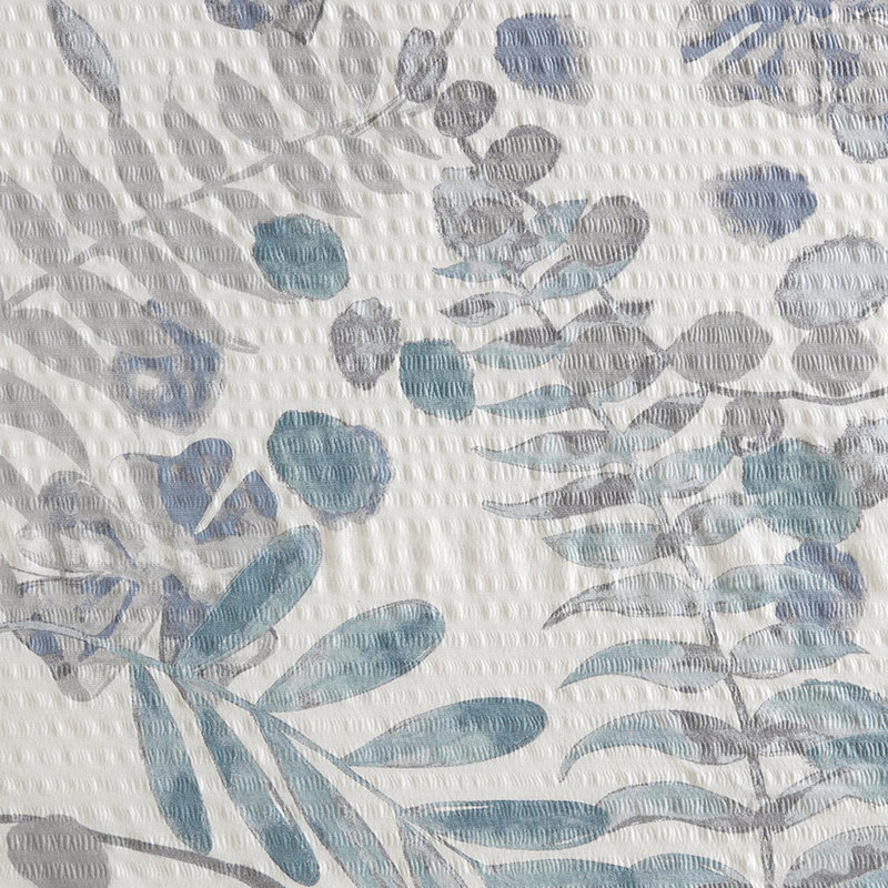 Printed Seersucker Shower Curtain