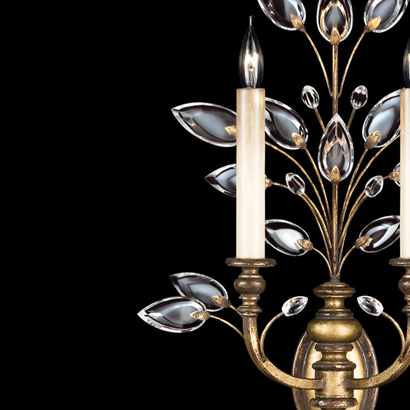 Applique 28 po Crystal Laurel, Feuille d'or