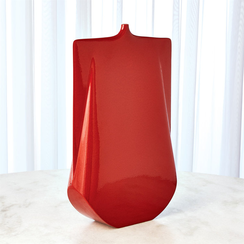 Kimono Vase, 22.25" H x 13.75" W x 3.5" D, Teal