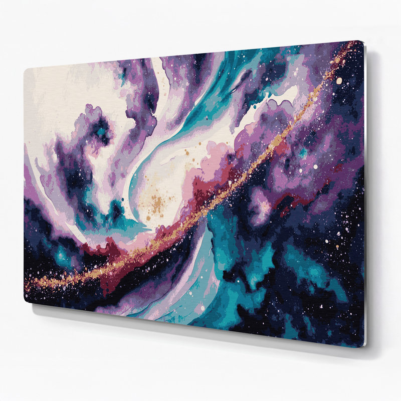 Art mural en métal beige, 24" H x 36" W x 0.05" D