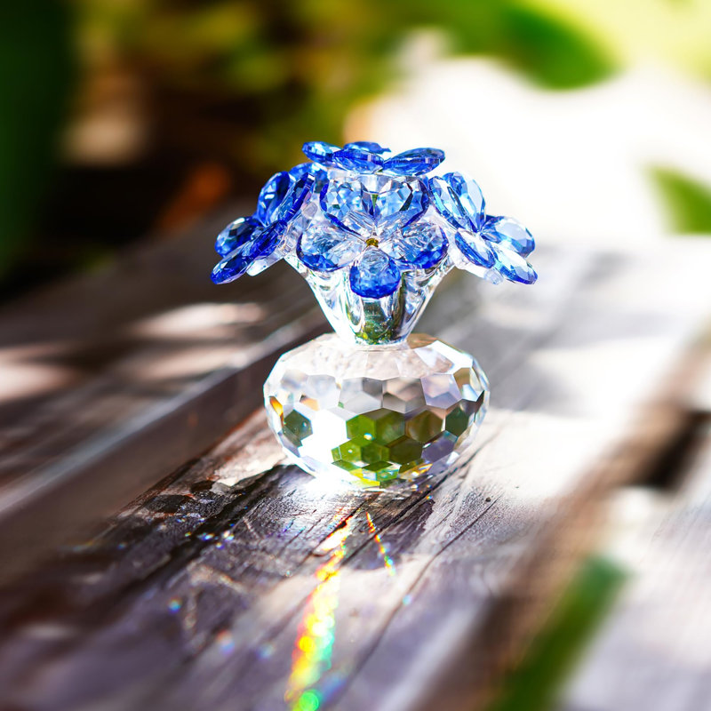 Figurine fleur bleue en cristal Forget Me Not
