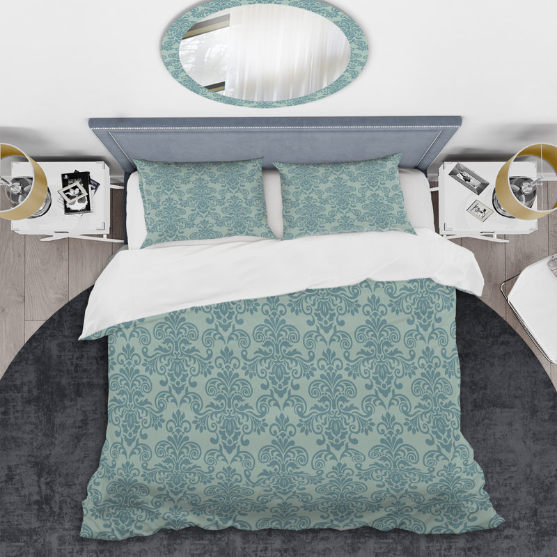 Ensemble de housse de couette en microfibre bleu 3 pièces, Housse de couette pour très grand lit et 2 très