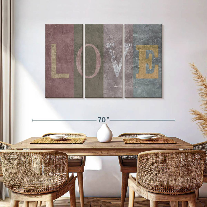 Impression sur toile, "Love sign", H 57 po x l 36 po x P 1,25 po