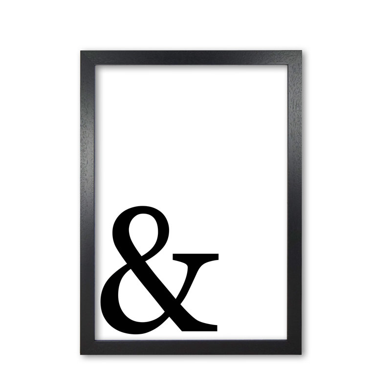 Ampersand - Print, 42 cm H x 30 cm W x 5 cm D, Black Grain Frame