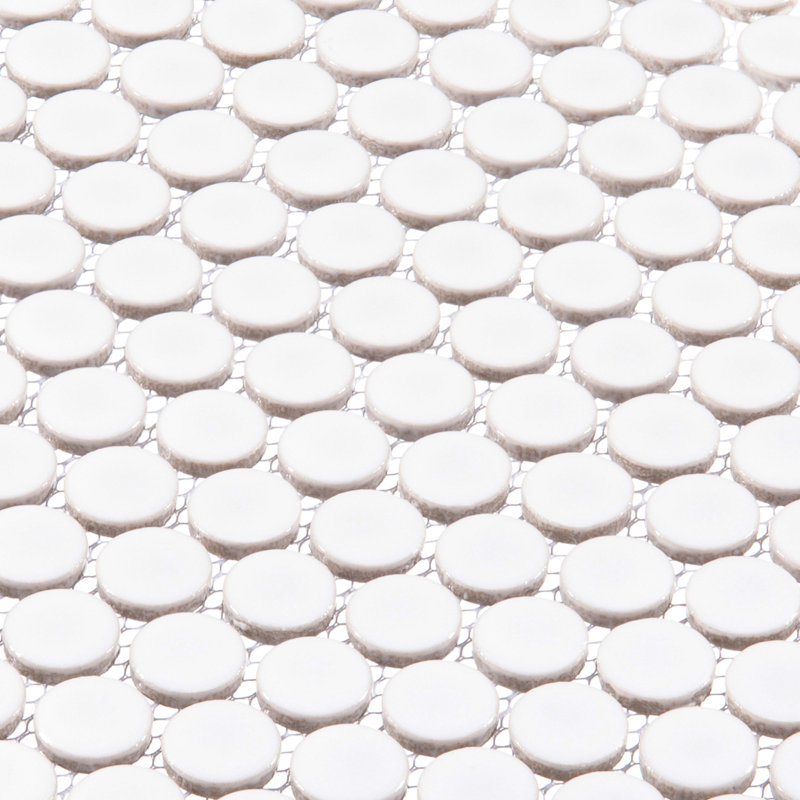 Stylish- Sweetpea 1" x 1" Porcelain Penny Round Mosaic Wall & Floor Tile, Espri