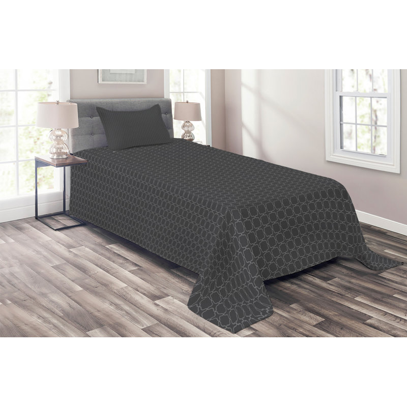 Modern & Contemporary Polyester Coverlet, Twin Bedspread + 1 Sham