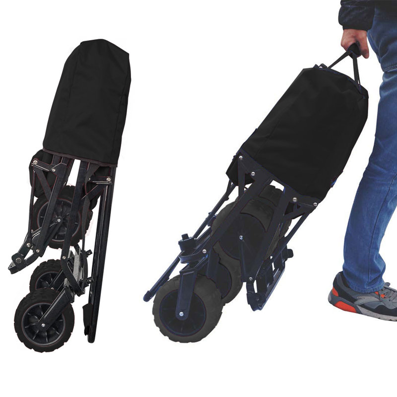 Chariot utilitaire pliable tout terrain Xl, Noir