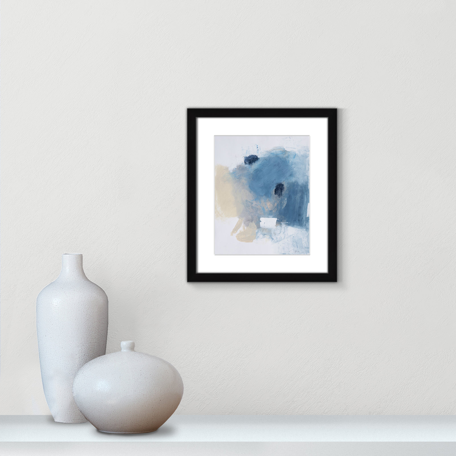 Coastal Carnival Collection "Coastal Carnival I" Print, Black Single Picture Framed Paper, White, 15" H x 13" W x 1.25" D