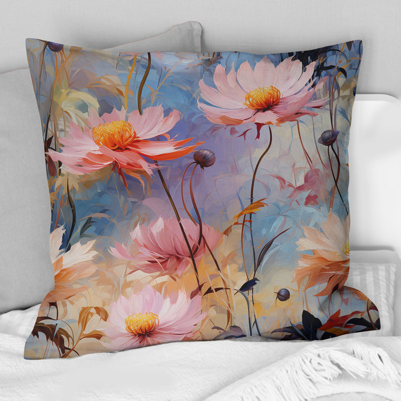 Coussin Rose, H 18 po x l 18 po