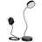 19.25" Adjustable Gooseneck LED Desk Lamp with Heavy Duty Base & Toggle Switch, Black Task Light for Home Office Reading