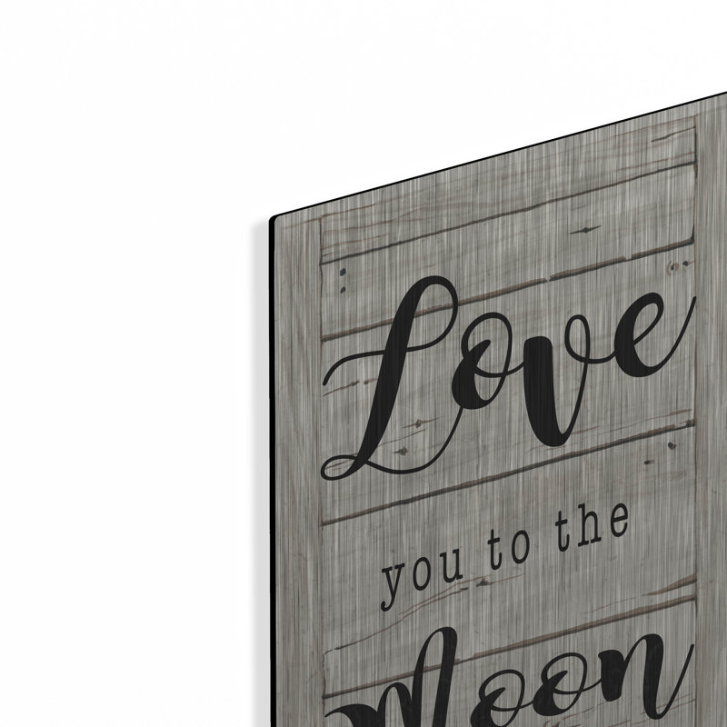 Art mural en métal luxueux «Love You To The Moon and Back» par Cindy Jacobs, 12 po x 36 po, H 36 po x l 12 po