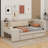 Twin Size Upholstered Daybed With Drawers, Shelves, Flip Cabinets & Side Table-891848291