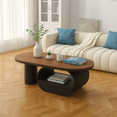 Table basse de luxe avec tiroir et base en métal pour le salon