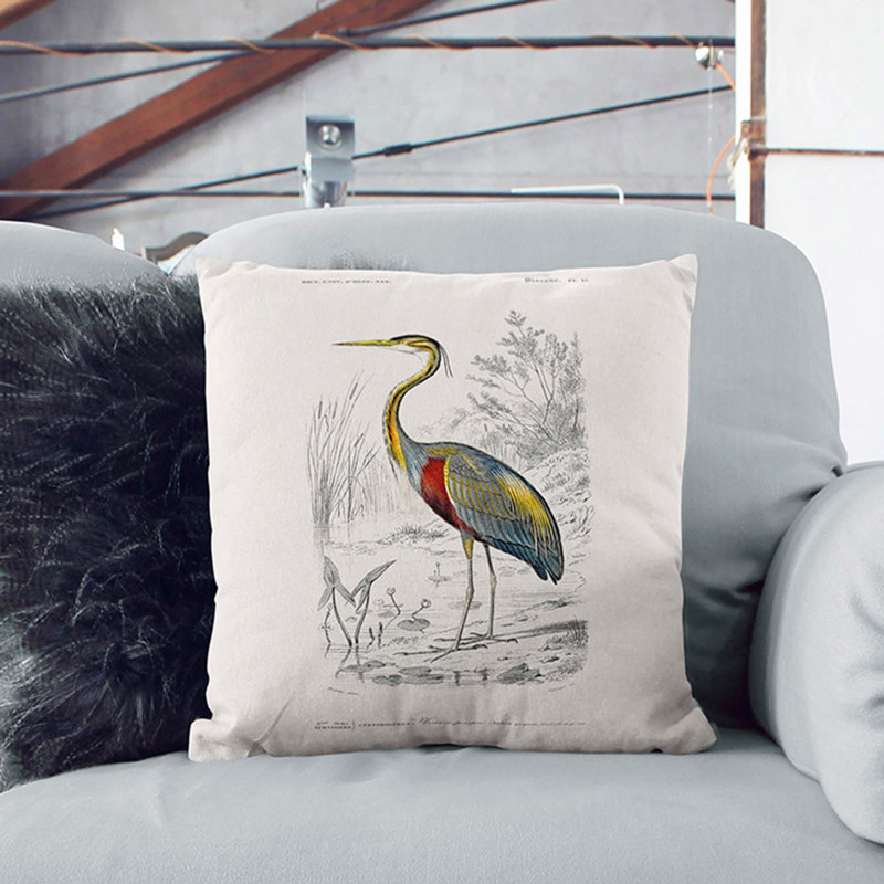 Square Cushion, 40cm H x 40cm W x 15cm D, White