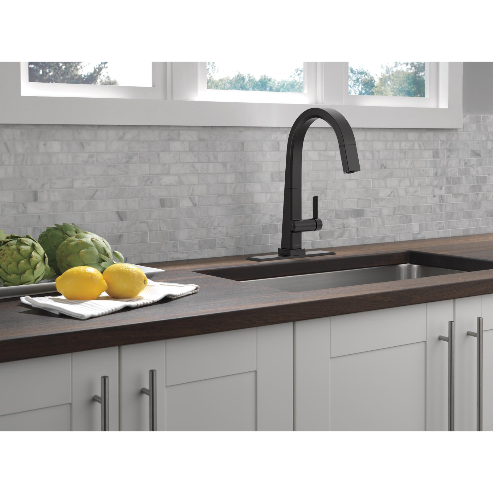 Pivotal Pull-Down Touch Kitchen Faucet, Matte Black