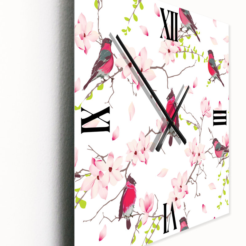Horloge murale Bouvreuil sur magnolia, Petit