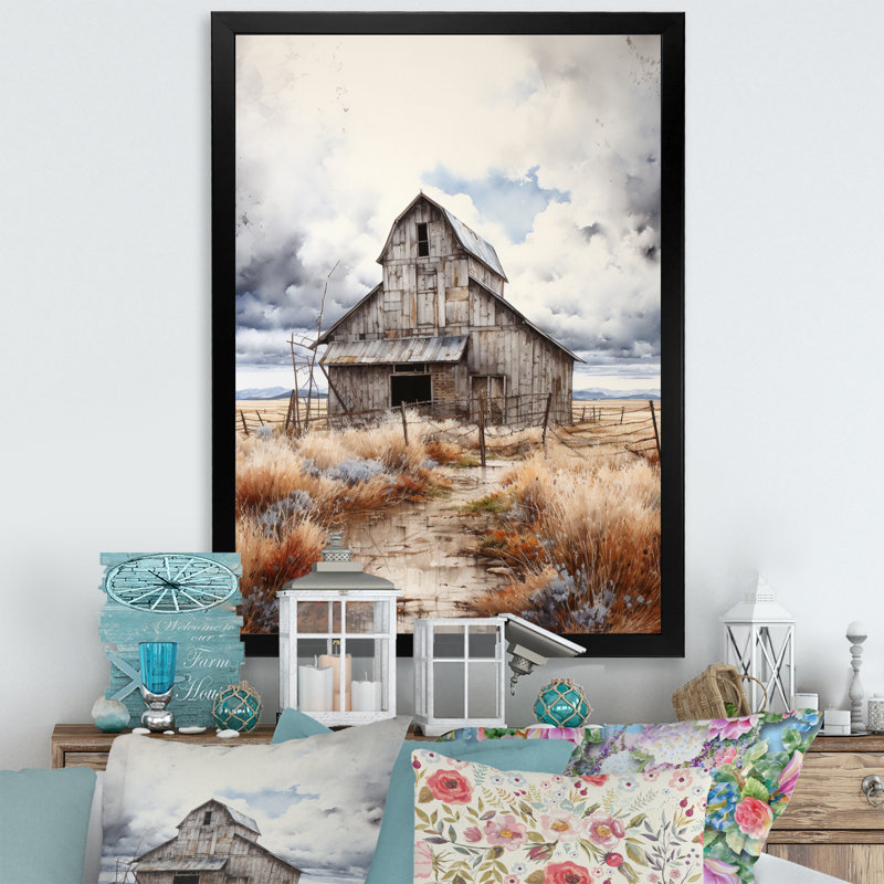Bomford Barn Shades Of Resilience II sur toile, Cadre photo noir, H 20 po x l 12 po x P 1 po