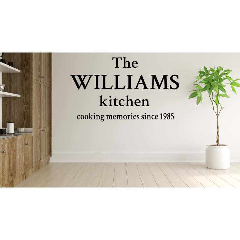 Family Name Kitchen Wall Decor, Kitchen Wall Decal, Kitchen Vinyl Wall Decal Sticker, Family Name Decals, Housewarming Gifts