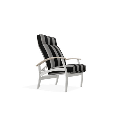 Chaise de patio inclinable avec coussins Askar