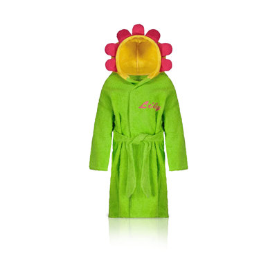 Peignoir de cheville avec capuche pour enfants