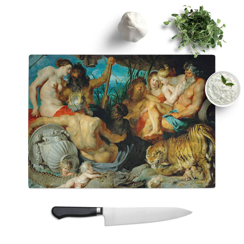 The Four Continents by Peter Paul Rubens Chopping Board, 28.5cm W x 39cm L