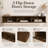 70" Walnut Floating TV Stand with LED Lighting