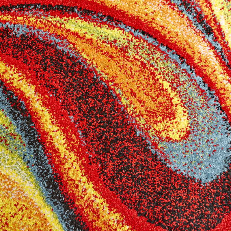 Olgethorpe Abstract Indoor Rug, Rectangle 1'6" x 2'6"