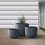 Tali 3 Piece 13.19 in, 11.02 in and 9.06 in L Round Lightweight Concrete and Fiberglass Indoor Outdoor Weather Resistant Planters with Drainage Holes Set-414053667