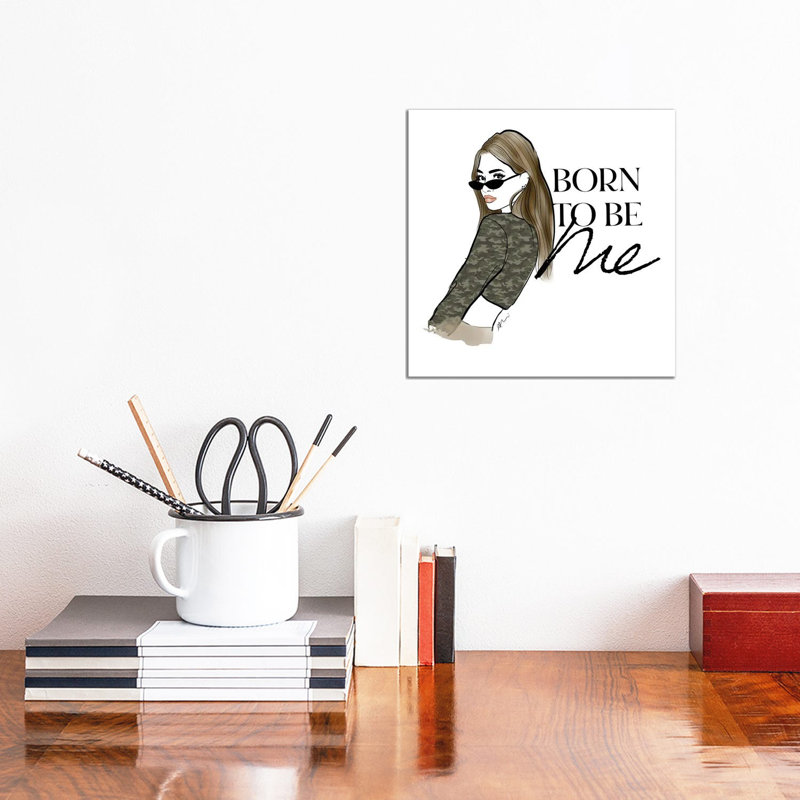 Born To Be Me - Wrapped Canvas Print, 30.48cm H x 30.48cm W x 1.9cm D